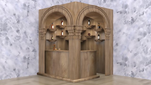 Home Bar Modello 3D .c4d .max .obj .3ds .fbx .stl .blend 