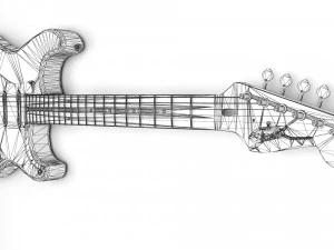 Fender Stratocaster Guitar 3D Model