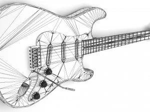 Fender Stratocaster Guitar 3D Model