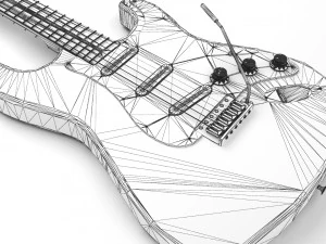Fender Stratocaster Guitar 3D Model