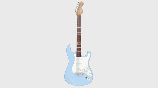 Fender Stratocaster Guitar Modèle 3D .c4d .max .obj .3ds .fbx .stl .blend 
