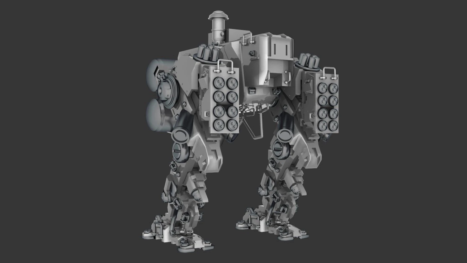 Heavy Mech 3D Model .c4d .max .obj .3ds .fbx .stl .blend