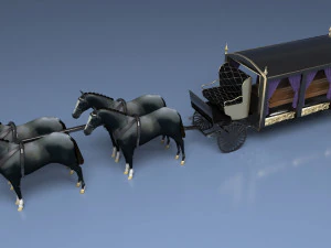 Funeral Carriage 3D Model