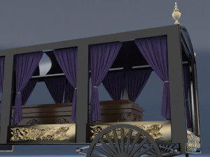 Funeral Carriage 3D Model