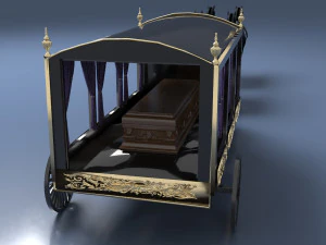 Funeral Carriage 3D Model