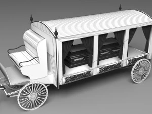 Funeral Carriage 3D Model