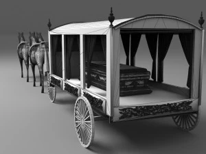 Funeral Carriage 3D Model
