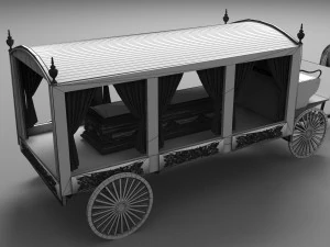 Funeral Carriage 3D Model