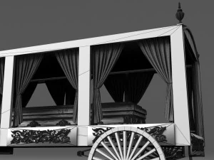Funeral Carriage 3D Model