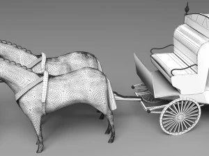 Funeral Carriage 3D Model