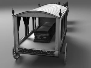 Funeral Carriage 3D Model