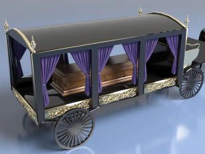 Funeral Carriage 3D Model