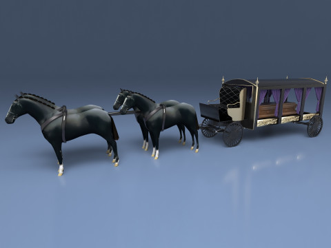 Funeral Carriage 3D Модель