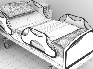 Hospital Room 3 3D Model