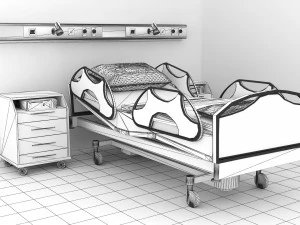 Hospital Room 3 3D Model