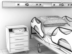Hospital Room 3 3D Model