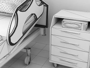 Hospital Room 3 3D Model