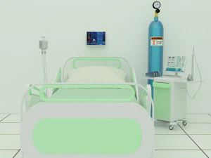 Intensive Care Unit 3 - 4K 3D Model