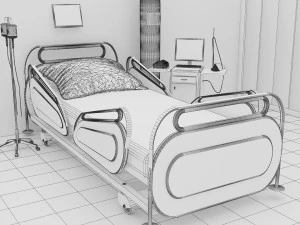 Intensive Care Unit 3 - 4K 3D Model
