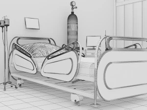 Intensive Care Unit 3 - 4K 3D Model