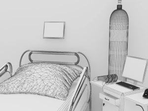 Intensive Care Unit 3 - 4K 3D Model