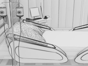 Intensive Care Unit 3 - 4K 3D Model