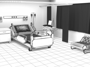 Hospital Room 4 - 4K Model 3D