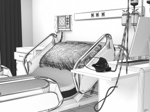 Hospital Room 4 - 4K Model 3D