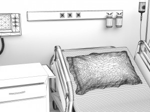 Hospital Room 4 - 4K Model 3D