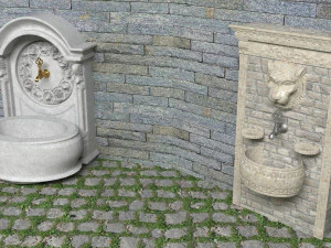 Wall Fountains Collection 3D Model
