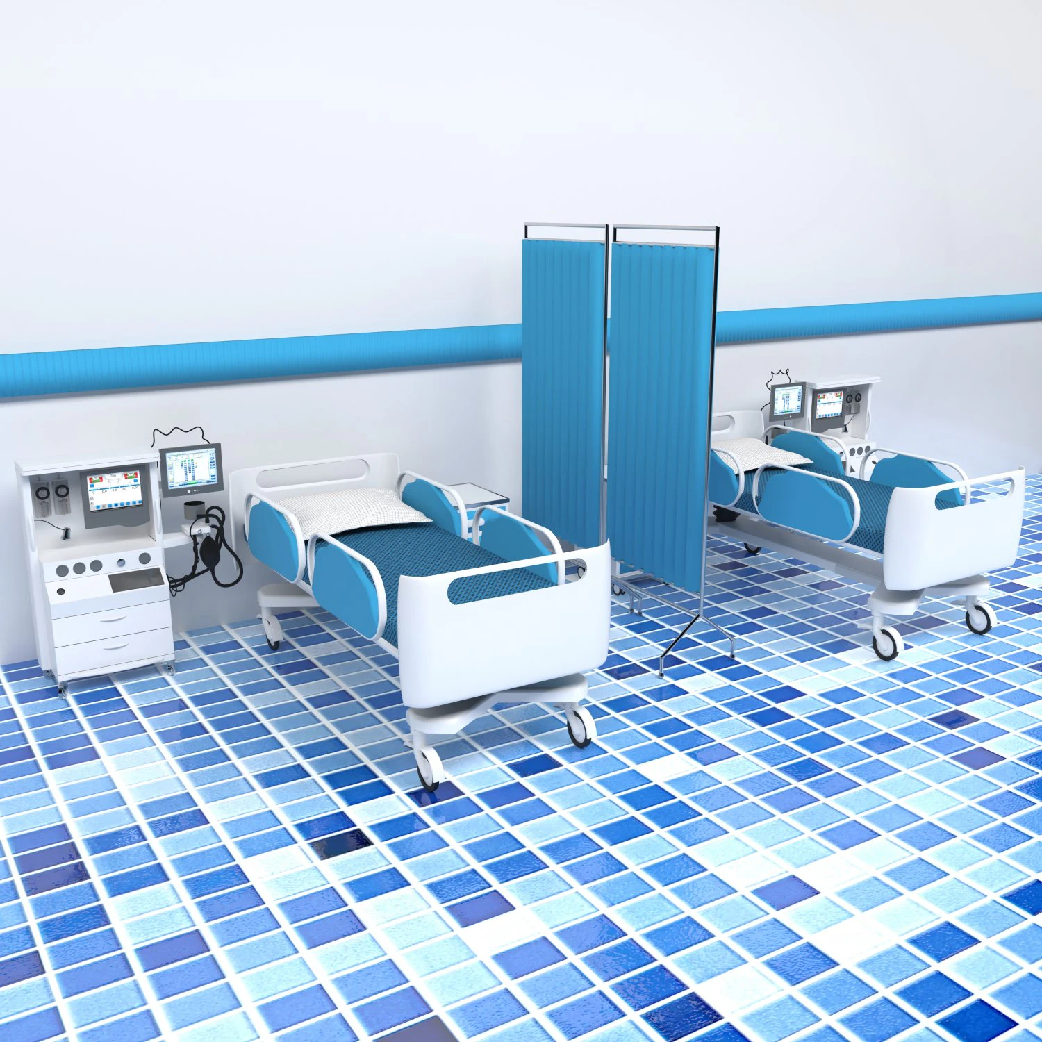 Dialysis Center 3D Model .c4d .max .obj .3ds .fbx .stl .blend 