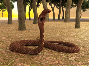 Spectacled Cobra 4K 3D Модель