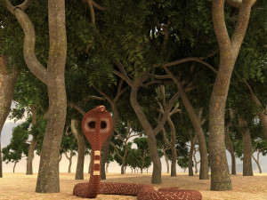 Spectacled Cobra 4K 3D Модель