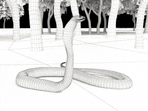 Spectacled Cobra 4K 3D Модель