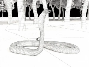 Spectacled Cobra 4K 3D Model