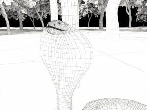 Spectacled Cobra 4K 3D Model
