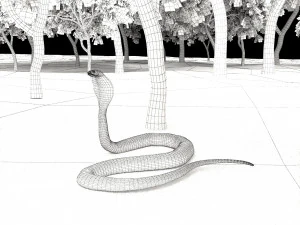 Spectacled Cobra 4K 3D Model