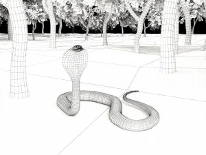 Spectacled Cobra 4K 3D Model