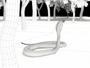 Spectacled Cobra 4K 3D Модель