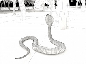 Spectacled Cobra 4K 3D Модель