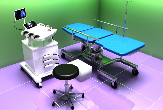Ultrasound Room 2 3D Model .c4d .max .obj .3ds .fbx .stl .blend 