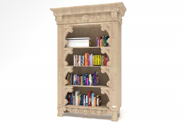 Bookcase 4K Modèle 3D .c4d .max .obj .3ds .fbx .stl .blend 