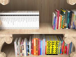Bookcase 4K Modèle 3D