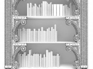Bookcase 4K Modèle 3D
