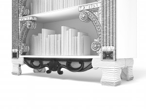 Bookcase 4K Modèle 3D