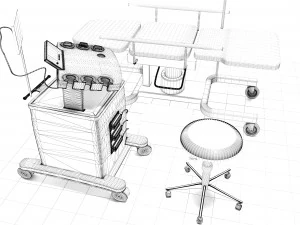 Ultrasound Room 3 - 4K 3D Model