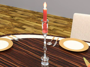 Dinner Table 4K 3D Model