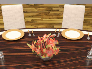 Dinner Table 4K 3D 모델