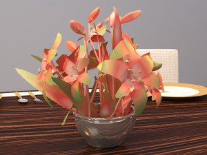 Dinner Table 4K 3D 모델