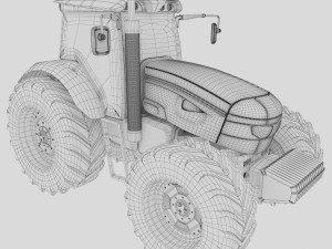 Farm Tractor 4K 3D 模型